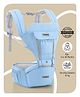 Babyhug Cherish 5-in-1 Hip Seat Baby Carrier:  Ergonomic design with padded straps, Breathable fabric, Foldable head support, storage pockets, and 5 carrying positions for babies up to 15 kg-Blue