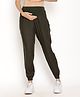 Kriti Full Length Maternity Joggers With Tummy Hug - Dark Olive Green