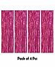 Shopperskart Shimmer Curtain Decorations Pink - Pack of 4