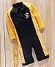 Mom's Love Full Sleeves Legged Swimsuit Fish Print - Black Yellow