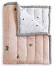The White Cradle Organic Cotton Reversible Quilt Butterfly Print - White Peach