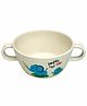 Small Wonder Bowl With Twin Handle Elephant Print White - 280 ml