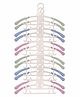 Wishkey Telescopic Adjustable Anti Slip Plastic Hanger with Hooks Set of 10 - Multicolor