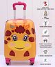 Babyhug Kid's Small 1 Day Trip Trolley Bag Giraffe Print - 18 Inches| Shock Resistant| Telescopic Handle| Water Resistant| Easy Zipper Closure| Durable Wheels