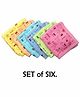 Wishkey Wash Cloth 100% Cloth Set of 6 - Multicolor
