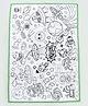 Ratnas Space Themed Coloring Mat with Sketch Pens - Green