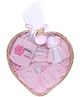Montaly Baby Gift Set Bear and Sweet Dream Print Pink - Set of 9