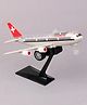 Shinsei Jumbo Pull Back 747 Swissair Plane with Stand - White (Color & Print May Vary)