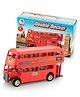 Shinsei Pull Back Action Double Decker Bus Toy - Red(Color & Print May Vary)