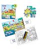 Palyqid 2 in 1 Jungle Safari Double sided Jumbo Floor Puzzle - 50 Pieces