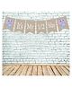Funcart Animal Theme It's My Half Birrthday Banner - Blue White