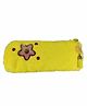 Spiky Soft Fur Pencil Pouch Embroidered- Yellow