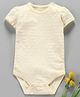 Fox Baby Half Sleeves Solid Color Onesie - Light Yellow