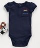 Fox Baby Short Sleeves Solid Onesie - Navy Blue