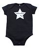 Kadam Baby Adorable Print Half Sleeves Onesie - Black
