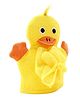 Babyhug Duck Shape Bath Glove With Attached Loofah - Yellow