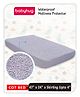 Babyhug Soft Terry Waterproof Mattress Protector Breathable Fitted Cover Sheet - Grey