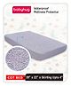 Babyhug Soft Terry Waterproof Mattress Protector Breathable Fitted Cover Sheet - Grey