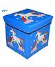 FunBlast Multi Functional Folding Storage  Box Unicorn Print - Blue