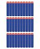 Fiddlerz EVA Toy Gun Refill Bullet Darts with Suction Cup Blue - 30 Pieces