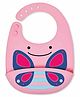 Skip Hop Silicon Bib With Crumb Catcher - Pink