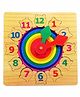 FunBlast Wooden Clock Time Telling Toy - Multicolor