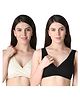 Morph Maternity Pack Of 2 Leak Proof Sleep Nursing Bras - Black & Cream