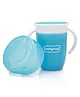 Babyhug 360 Degree Spill Proof Training Sipper Cup Blue - 240 ml| Leak Proof| Hygienic Lid| Twin Handle Sipper| Easy to Clean and Maintain| Auto-Seal| BPA Free