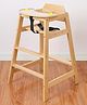 Babyhug Montreal Modern Pine Wood High Chair - Brown| Adjustable Food Tray| Stable Design