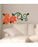 Chipakk Wall Decal Curvy Flower 2 Orange - Medium