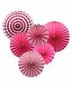 Untumble Paper Fan Decoration Pink - Pack of 6