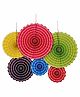 Untumble Paper Fan Decoration Multicolor - Pack of 6