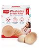 LuvLap Washable Maternity Nursing Breast Pads, 6 Pcs, Reusable, Leak-Proof, Brown