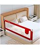 LuvLap Comfy Baby Bed Rail Guard (6 ft x 2.3 ft), 180cm x 72cm, Portable Safety Fence, Adjustable Height, Single Side Rail for Baby (Red)