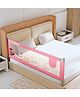 LuvLap Comfy Baby Bed Rail Guard (6ft x 2.3ft), 180cmx72cm, Portable Toddler Safety Fence, Adjustable Height, Pink Printed Design