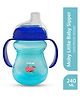 LuvLap Moby Little Spout Sipper for Infant/Toddler, 240ml, Anti-Spill Sippy Cup with Soft Silicone Spout BPA Free, 6m+ (Blue)