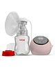 LuvLap Adore Electric Breast Pump with 2-Phase Pumping, Rechargeable Battery, Digital Screen, Smart Memory, Dual Power Mode, 2 Free Pads, BPA-Free  White