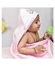 Mom's Home Cotton Hooded Baby Towel Beach Print - Pink 