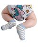 POLKA TOTS Reusable & Washable Cloth Diaper for 2 Months - 3 Years Freesize Adjustable Snap Buttons with 5 Layers Bamboo Charcoal Insert - Unicorn