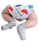 POLKA TOTS Reusable & Washable Cloth Diaper for 2 Months - 3 Years Freesize Adjustable Snap Buttons with 5 Layers Bamboo Charcoal Insert - Umbrella