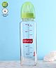 Babyhug Anti-Colic Natural Glass Feeding Bottle with Silicone Nipple  250 ml, Green | BPA Free | Heat Resistant | Leak Resistant | Ideal for Newborns & Toddlers