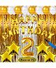 Shopperskart Second Birthday Balloon Kit Golden - Pack of 73