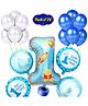 Shopperskart First Birthday Balloons Combo KitBlue - Pack of 36