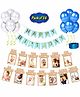 Shopperskart First Birthday Decoration Kit Blue - Pack of 56