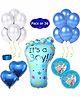 Shopperskart Welcome Home Baby Boy Balloon Combo Kit Blue - Pack of 36