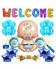 Shopperskart Welcome Home Baby Boy Balloon Combo Kit Blue - Pack of 41