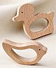 Babyhug Natural Steam Beech Wood Teether Pack of 2 (design may vary)