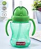 Babyhug Straw Sipper Bottle with Twin Handles  Green, 180 ml | BPA Free | Spill-Resistant | Easy Grip |Flip Up Straw | Travel Friendly | Ideal for Newborns & Toddlers