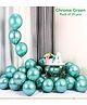 Balloon Junction Premium Chrome Balloons With Metallic Finish Green - Pack of 25