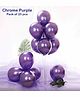 Balloon Junction Premium Chrome Balloons With Metallic Finish Purple - Pack of 25